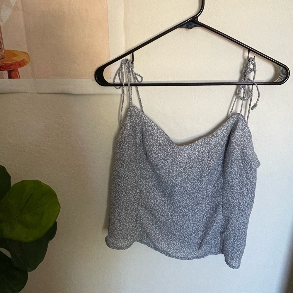 Blue floral camisole